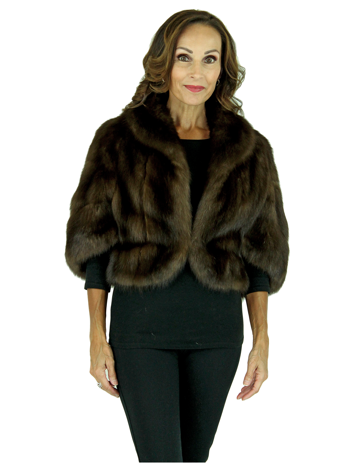 Natural Russian Sable Fur Bolero Jacket Women S Fur Jacket Small