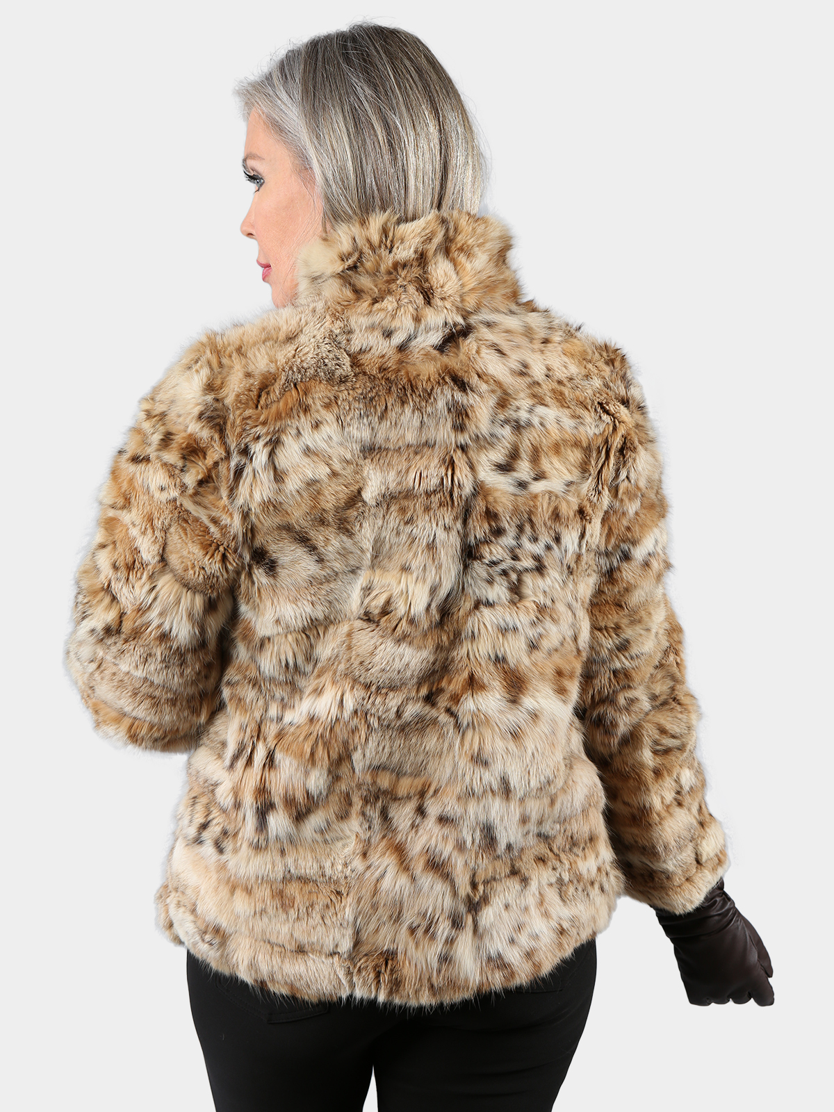 Women S Sectioned Cat Lynx Fur Jacket Estate Furs