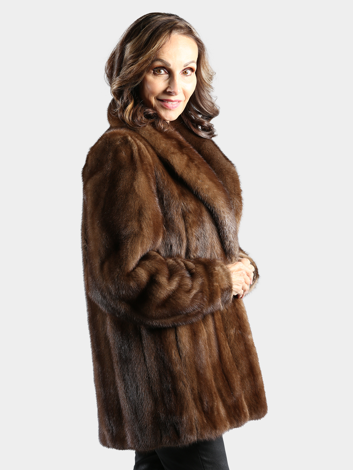 Mahogany Female Mink Fur Jacket Estate Furs