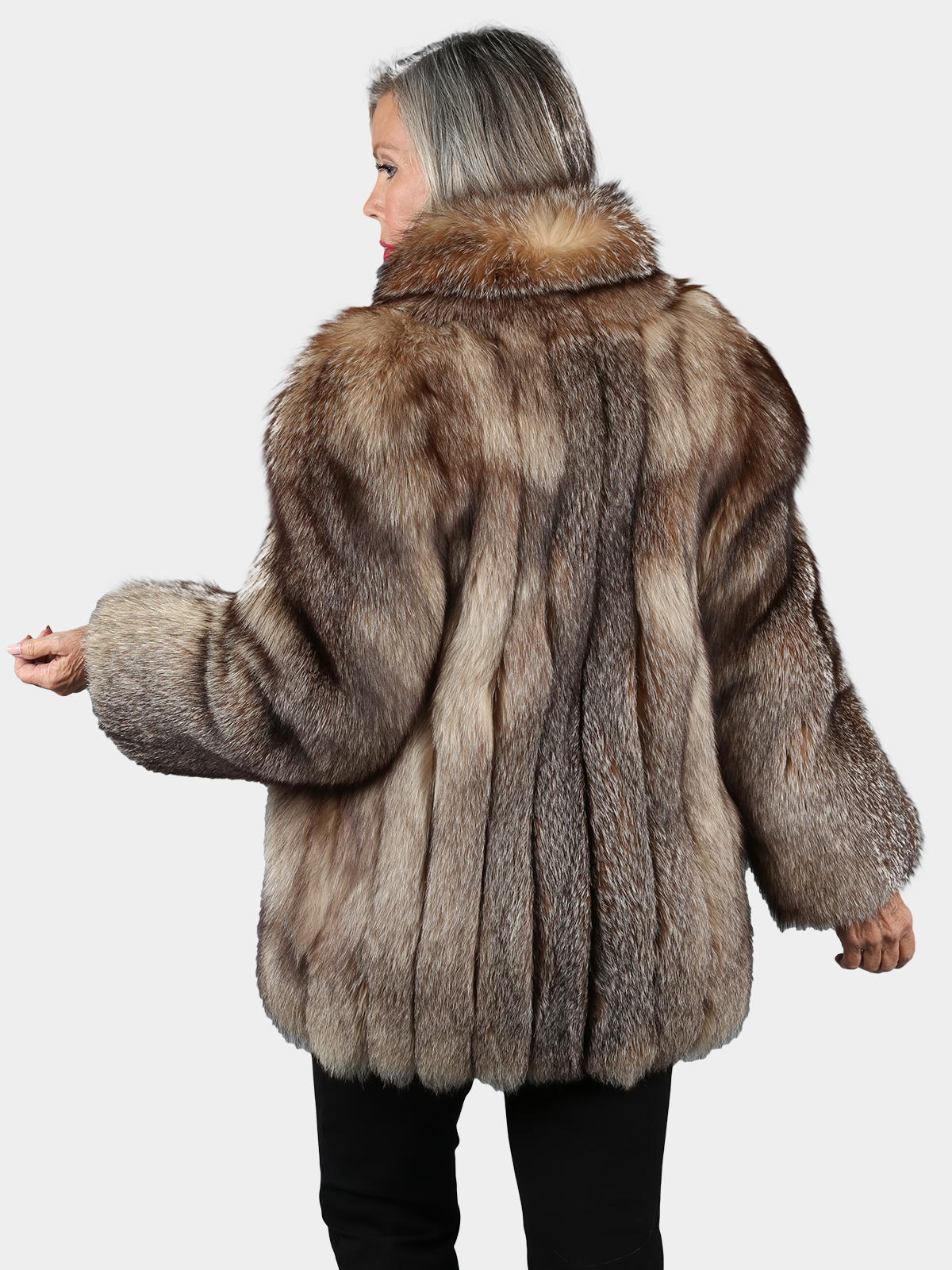 Woman S Natural Crystal Fox Fur Jacket Estate Furs