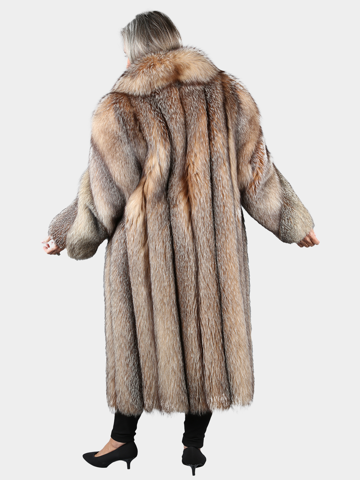 Woman S Natural Crystal Fox Fur Coat Estate Furs