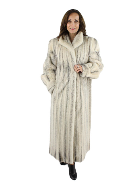 Stylish Full Length Ranch Mink Coat 