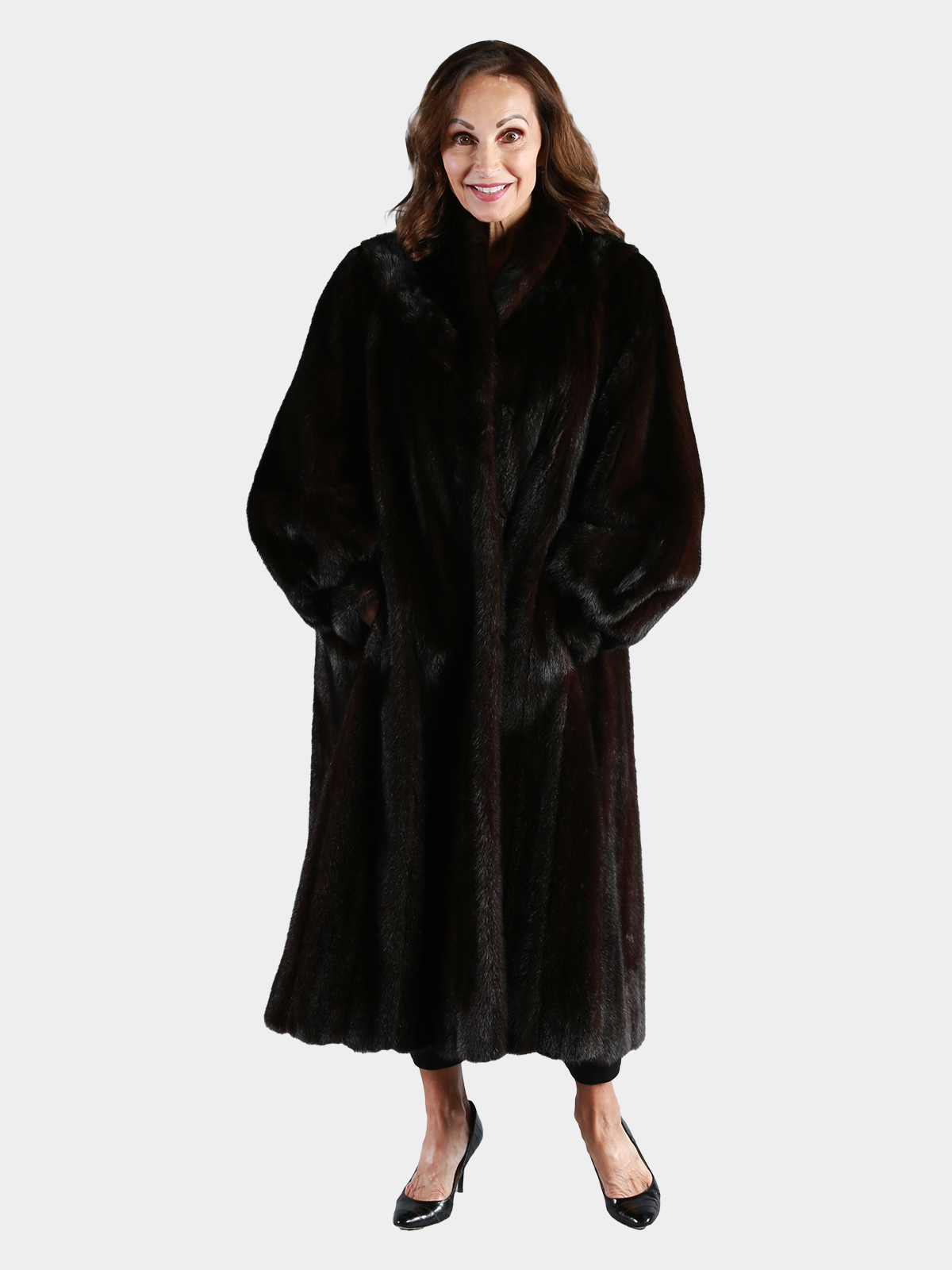 Woman S Deep Mahogany Female Mink Fur Coat Estate Furs