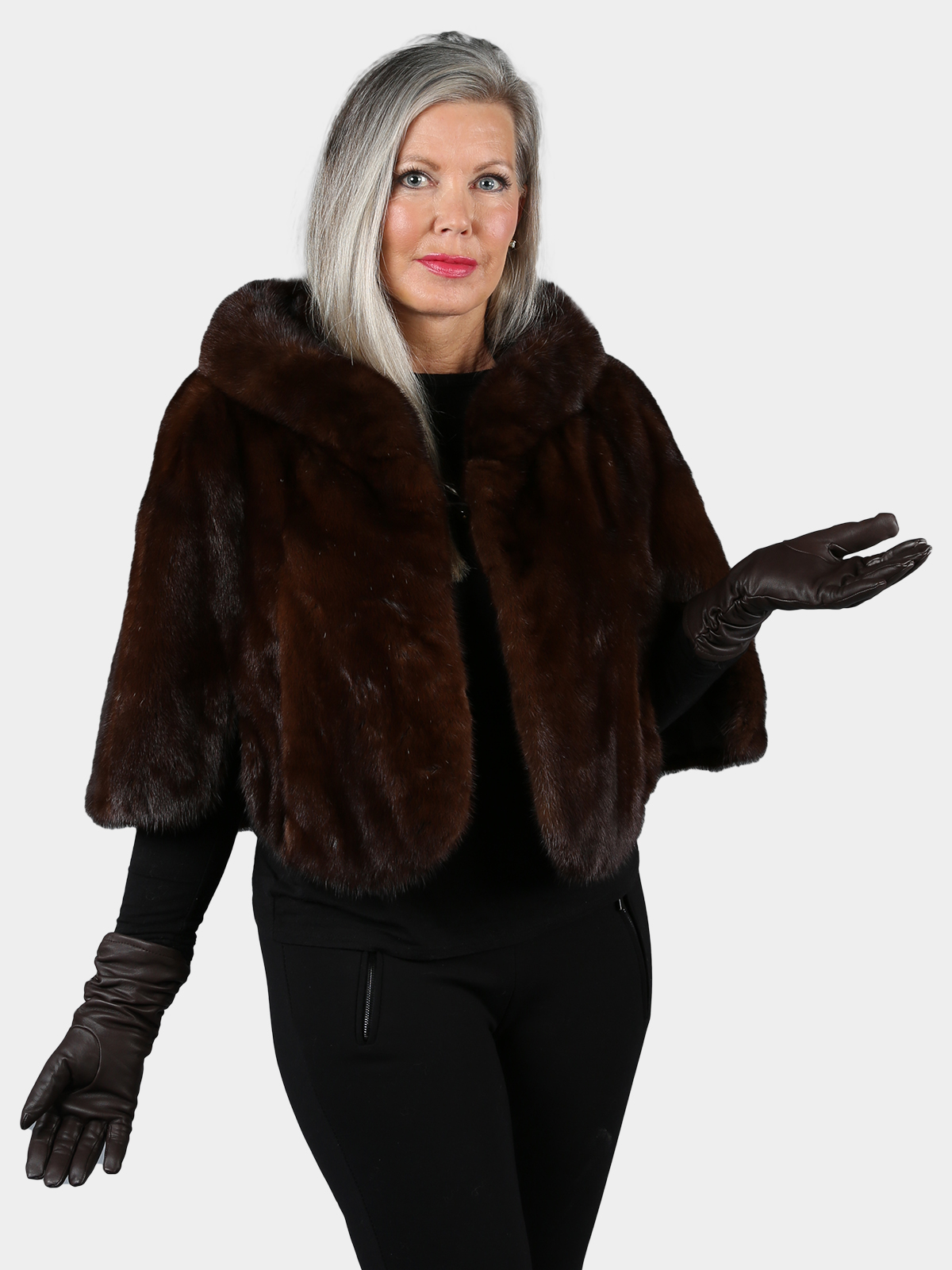 Woman S Mahogany Female Mink Fur Stole Estate Furs