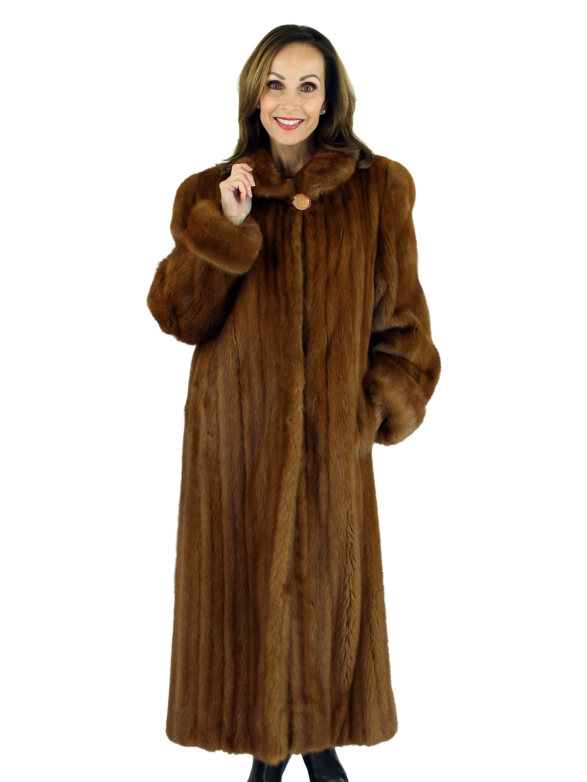 Whiskey Female Mink Fur Coat - Women's Large| Estate Furs