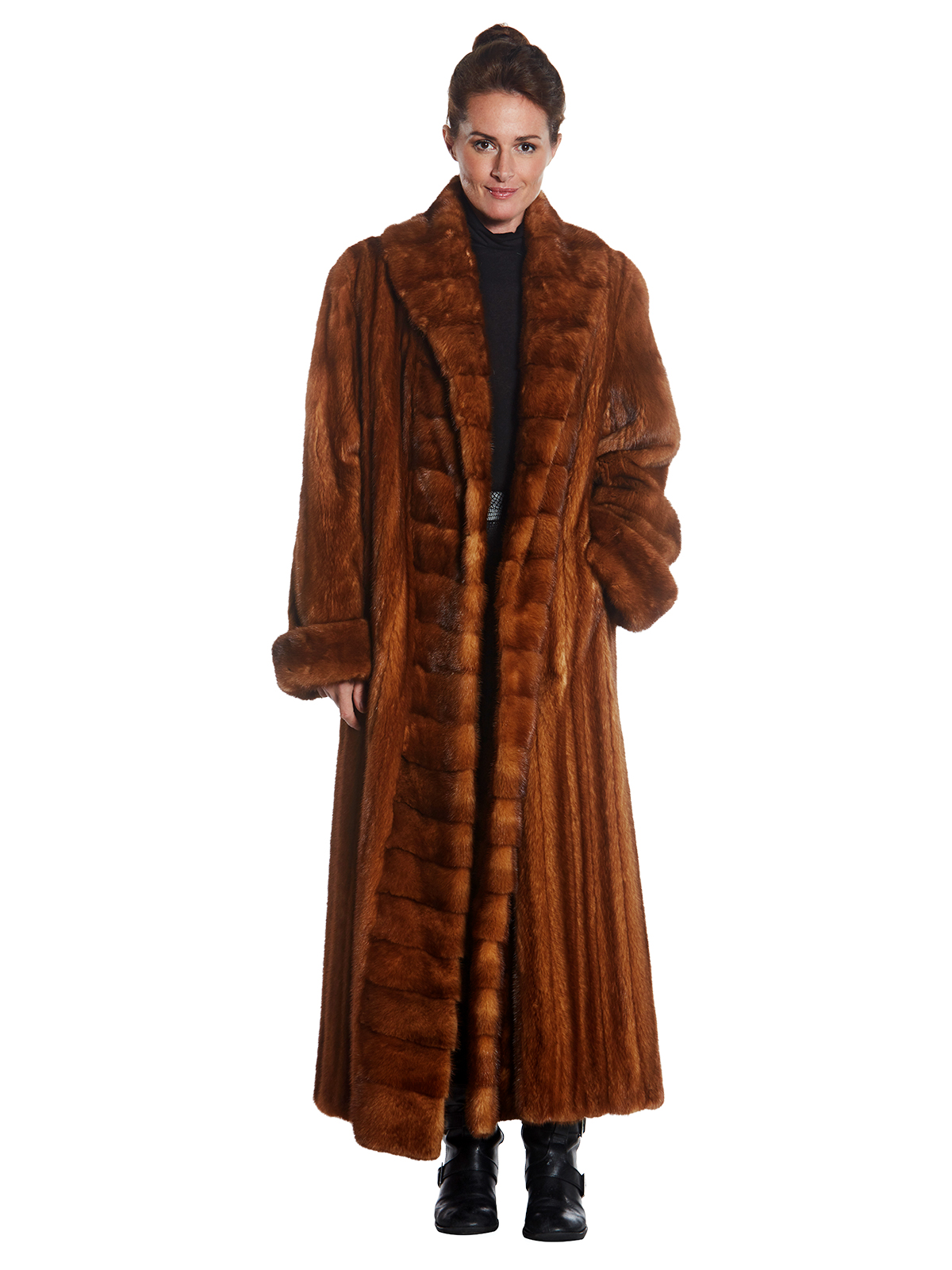 Wild Type Mink Full Length Coat - Women's Fur Coat - Large | Estate Furs