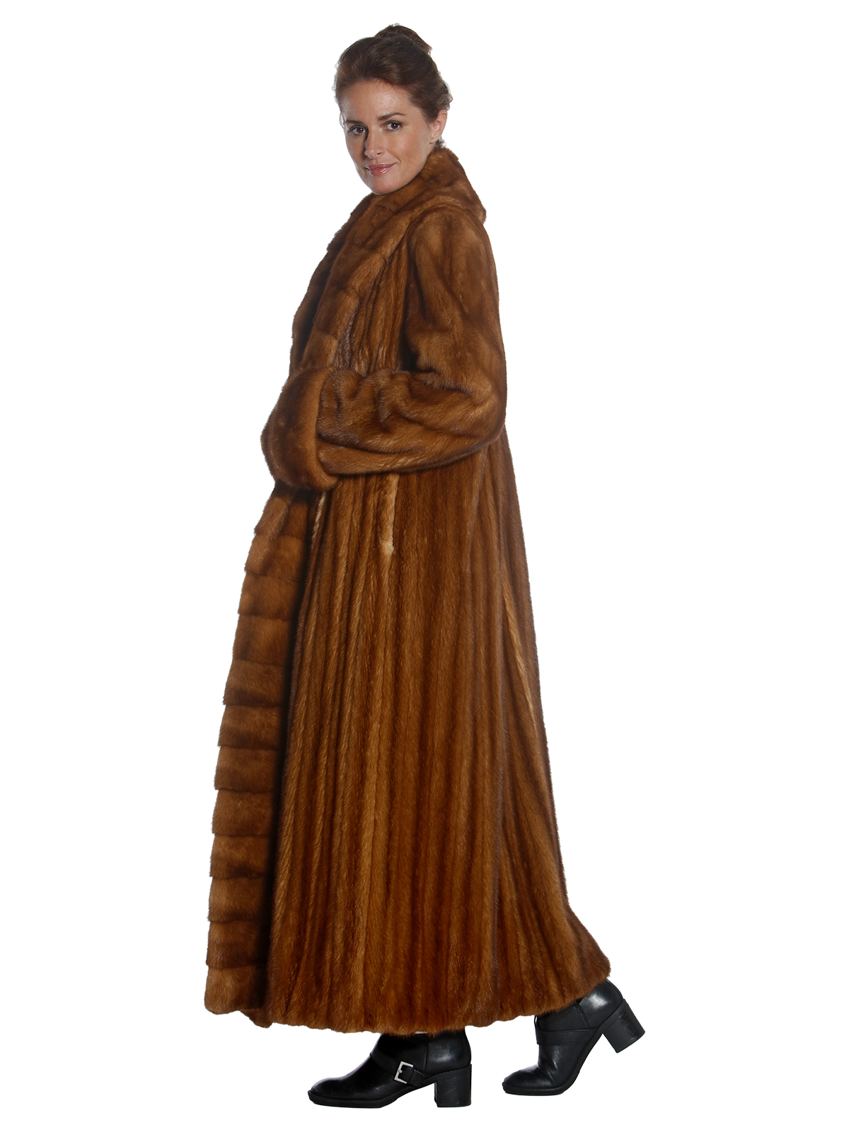 Wild Type Mink Full Length Coat - Women's Fur Coat - Large | Estate Furs