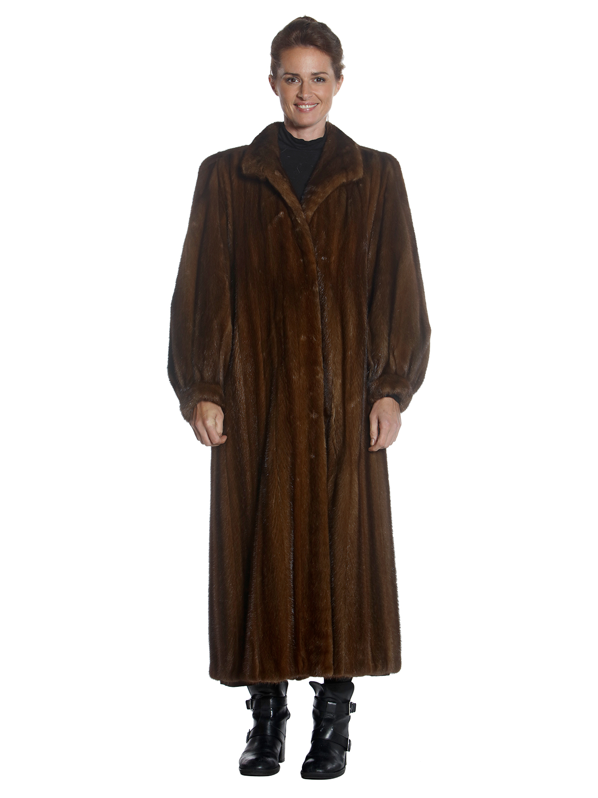 Full Length Lunaraine Mink Fur Coat - Women's Fur Coat - Large | Estate ...