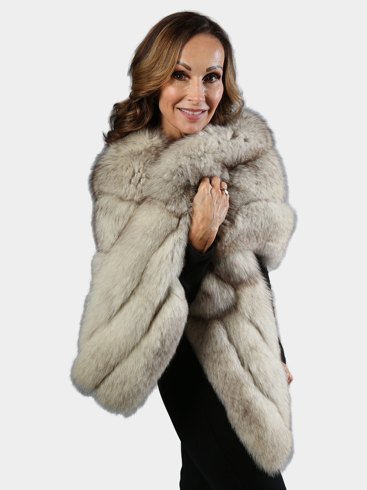 Natural Blue Fox Fur Stole (Women's Large) - Estate Furs