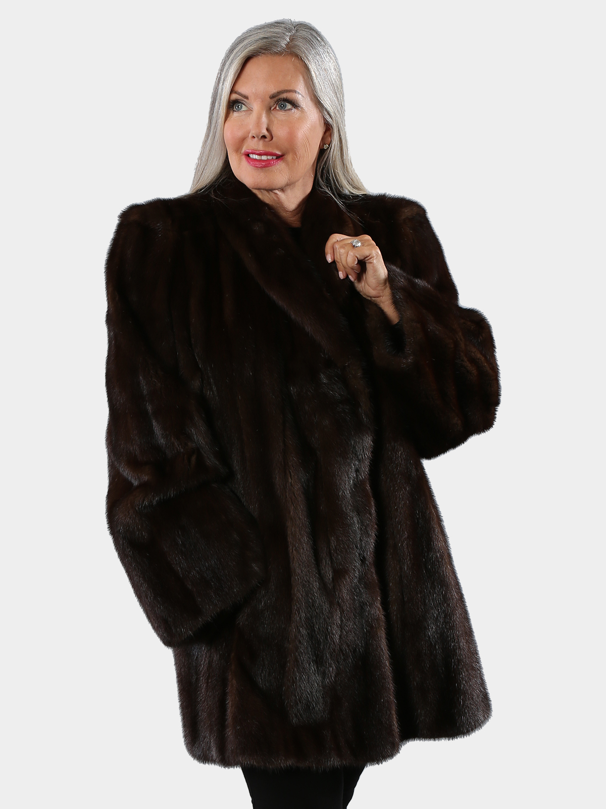 Women's Mahogany Mink Fur Stroller | Estate Furs