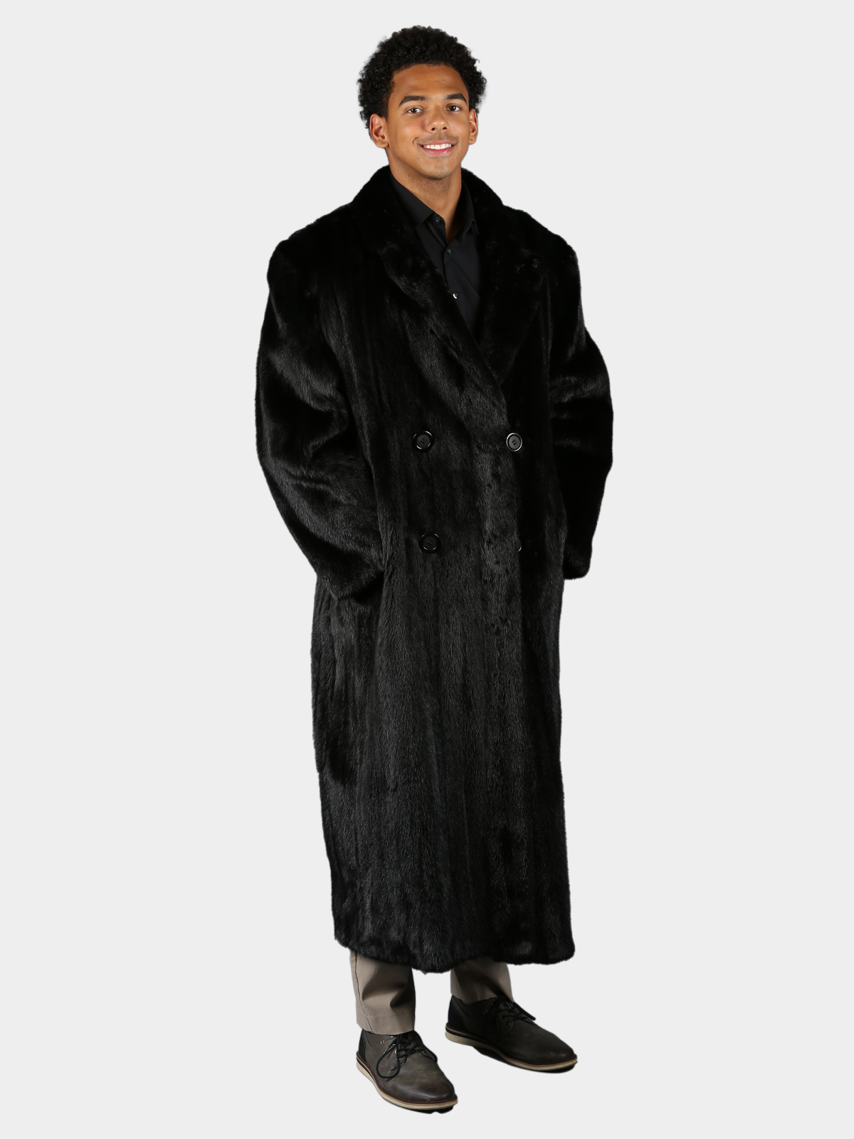 Man's Natural Ranch Mink Fur Coat