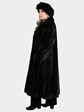 Woman's Ranch Female Mink Fur Coat with Black Fox Headband