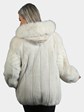 Woman's Natural Blush Mink Fur Parka