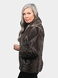 Woman's Natural Blue Iris Female Mink Fur Jacket