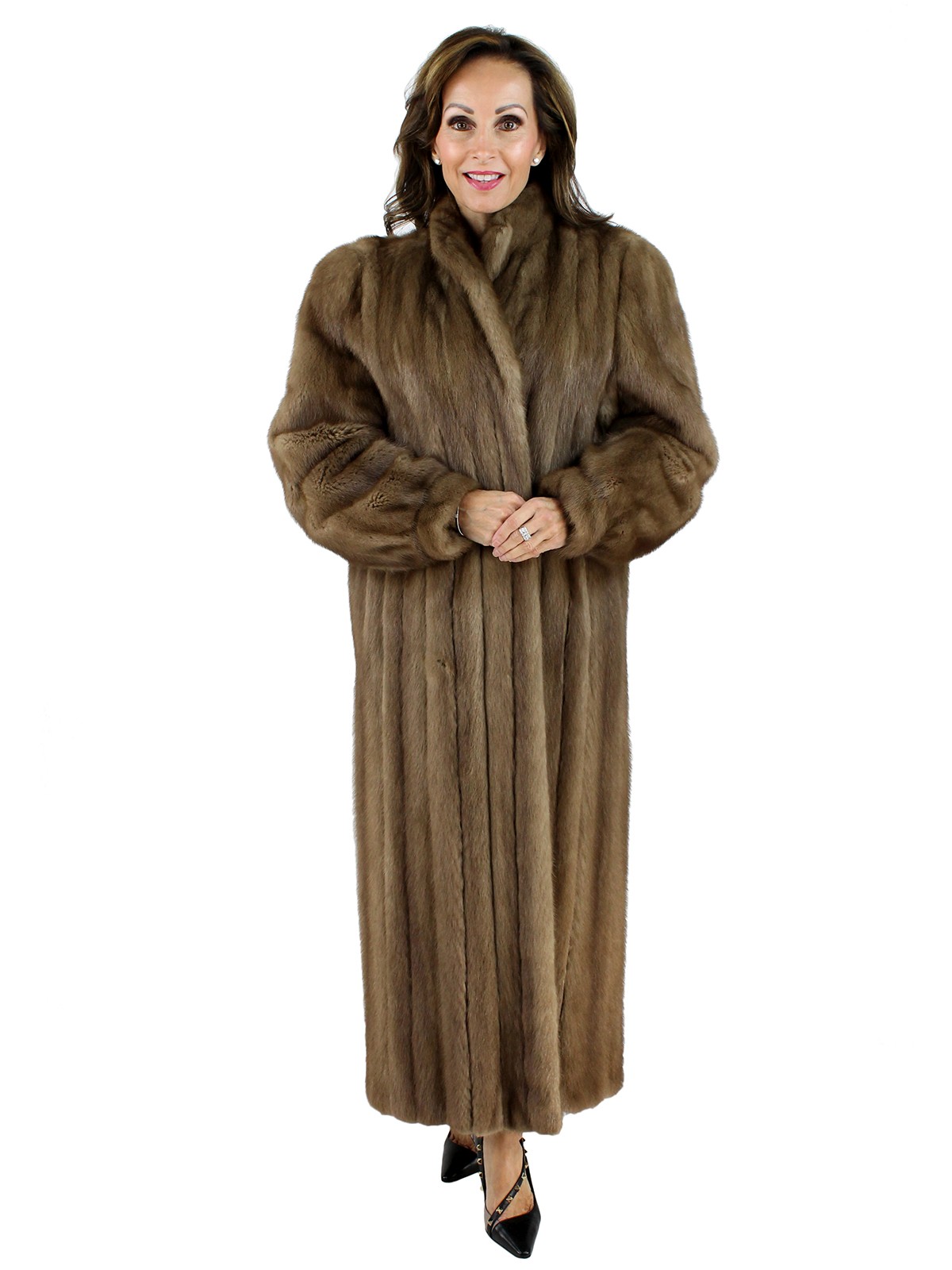 Pecan Mink Fur Coat - Women's Large | Estate Furs