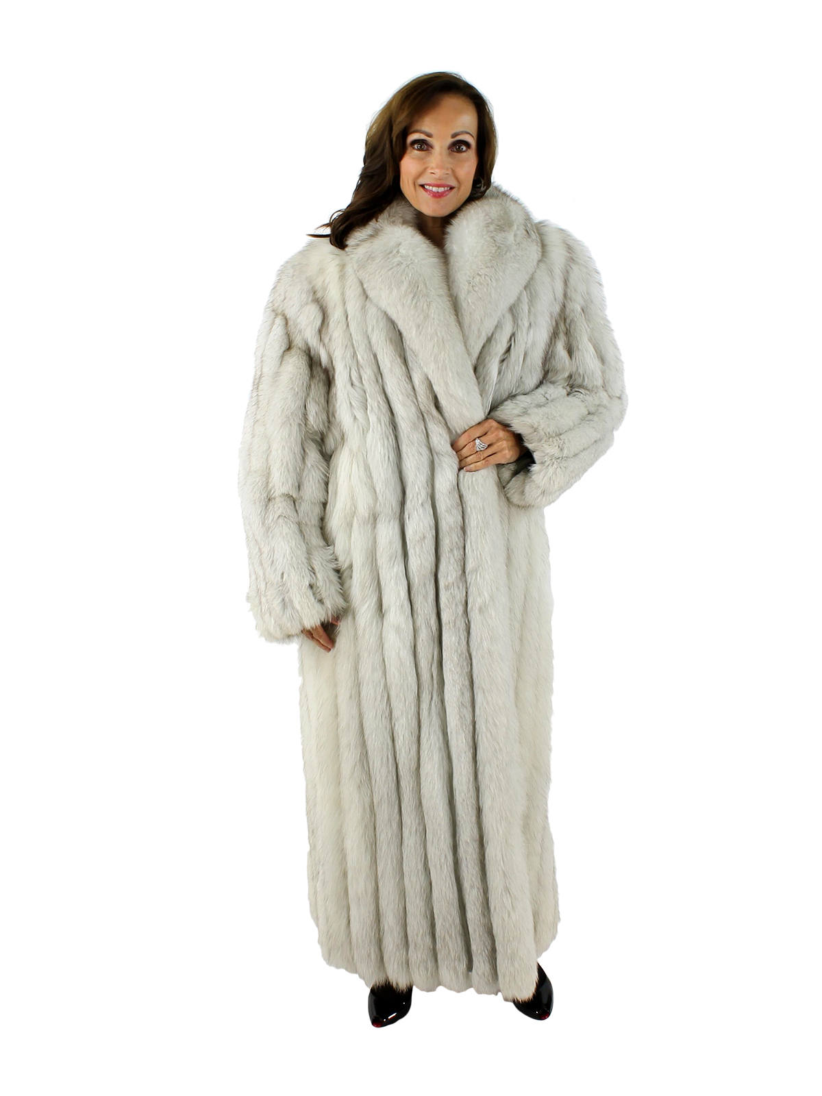 Blue Fox Fur Coat - Women's Medium - 40362 | Estate Furs