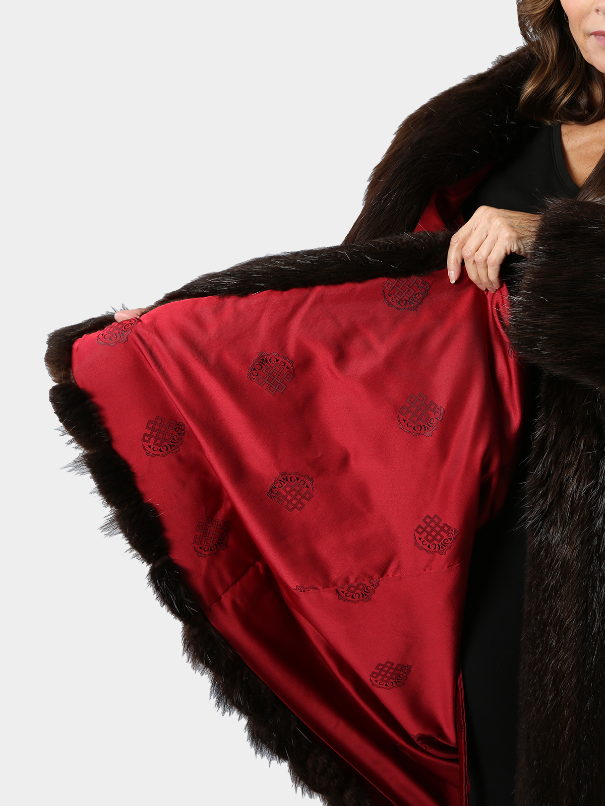 Woman's Medium Brown Beaver Fur Coat