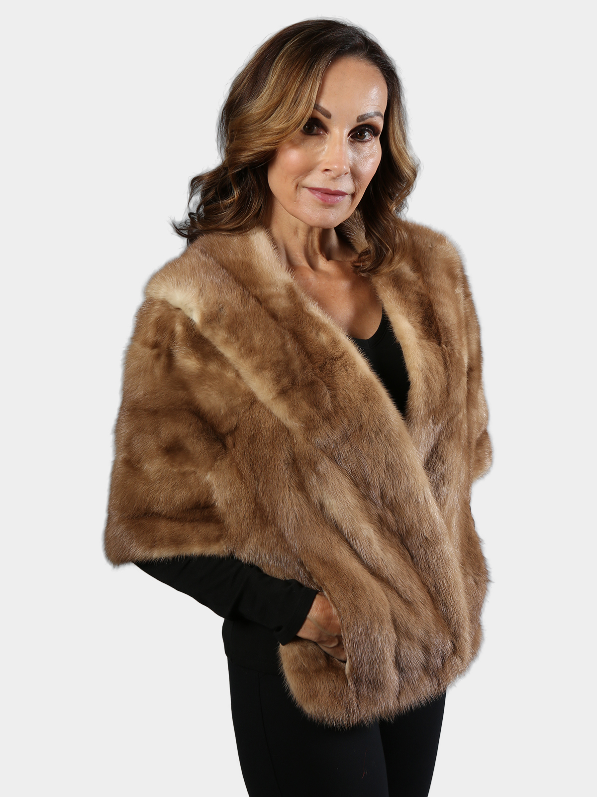 Vintage Autumn Haze Women's Mink Fur Stole (Large) - Estate Furs