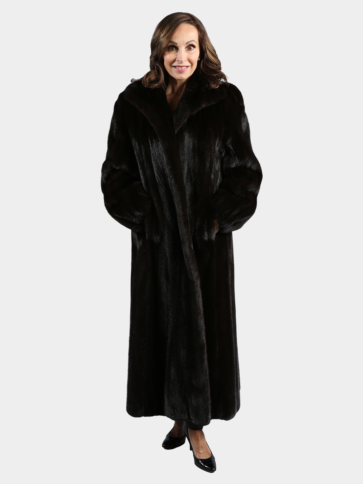 Woman's Deep Mahogany Mink Fur Coat - Estate Furs