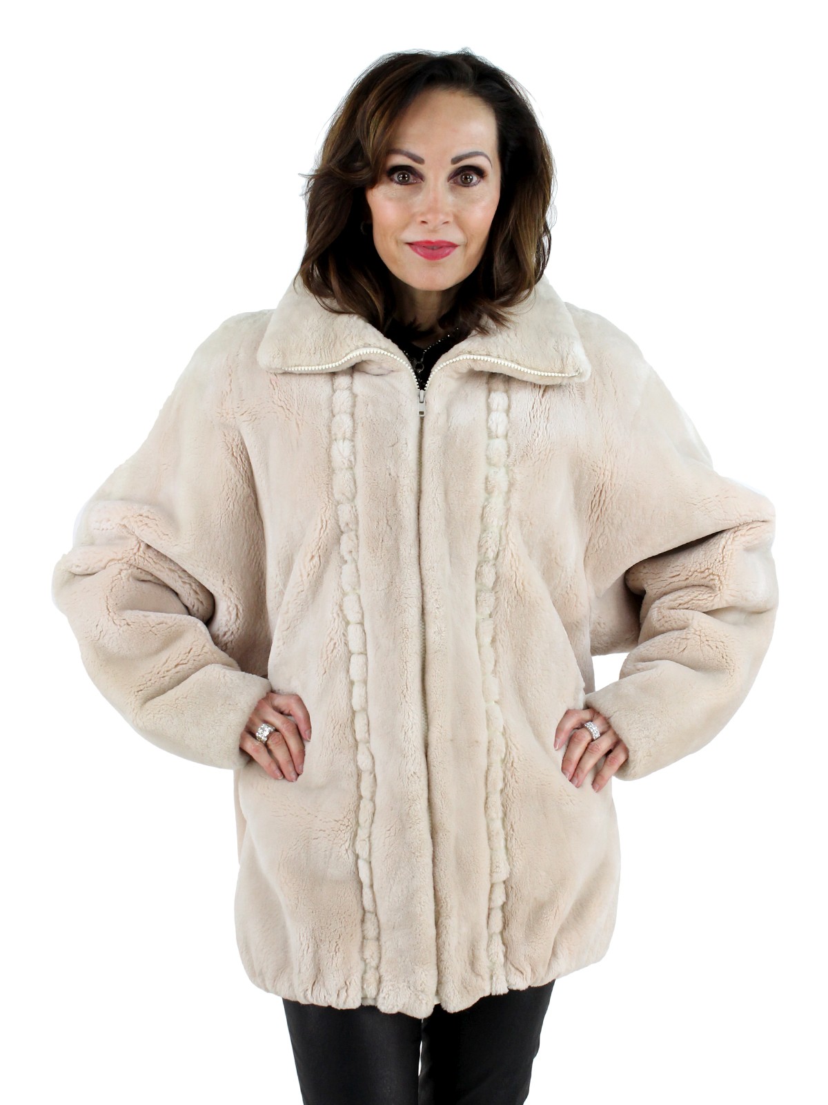 Musi Cashmere Sheared Beaver Fur Jacket - Women's Large| Estate Furs