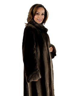 Women's Phantom Color Sheared Beaver Fur Coat - Women's Large| Estate Furs