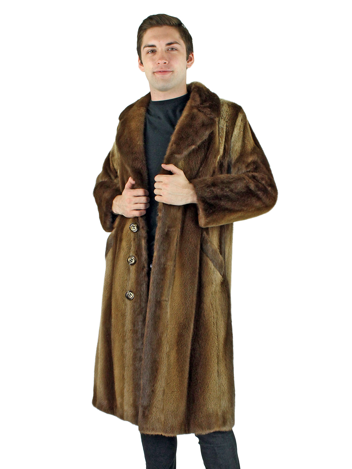 Natural Otter Fur Coat - Mens Fur Coat - Small| Estate Furs