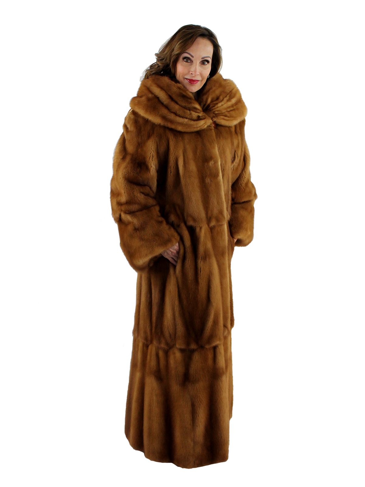 Whiskey Female Mink Fur Coat - Women's Mink Coat - Large| Estate Furs