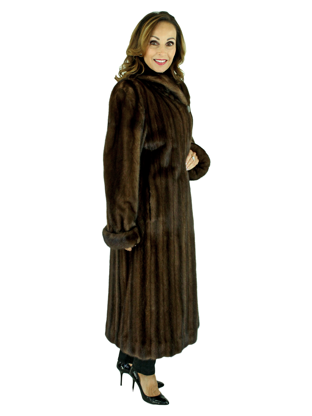 Mahogany Female Mink Fur Coat (Medium) | Estate Furs