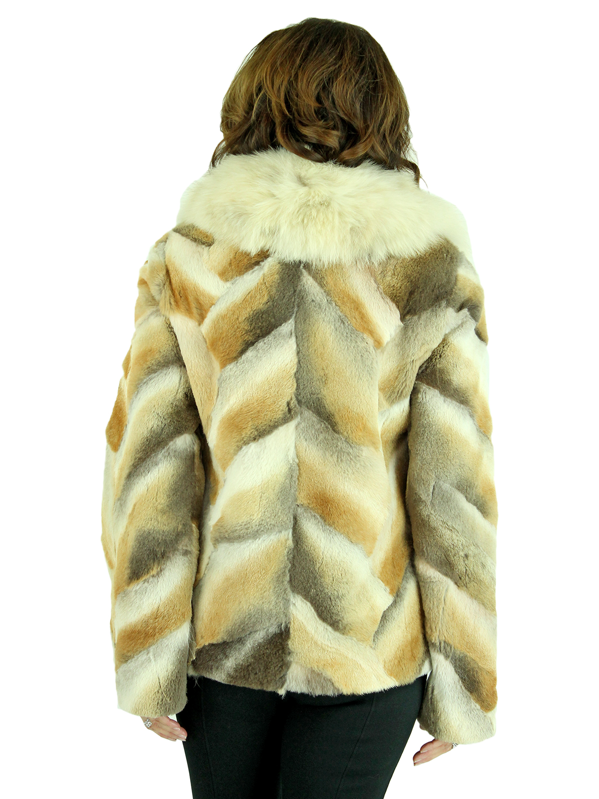 Sheared Coyote Fur Jacket With Traditional Coyote Collar Women S Fur Jacket Small Estate Furs