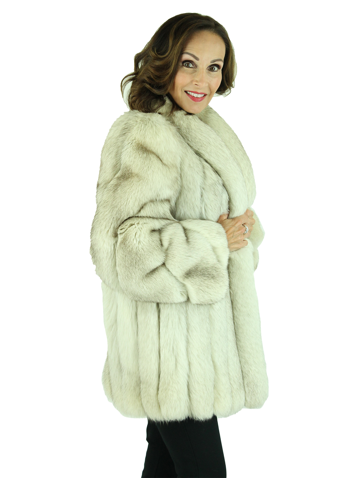 Natural Blue Fox Fur Jacket - Women's Fur Jacket - XS| Estate Furs