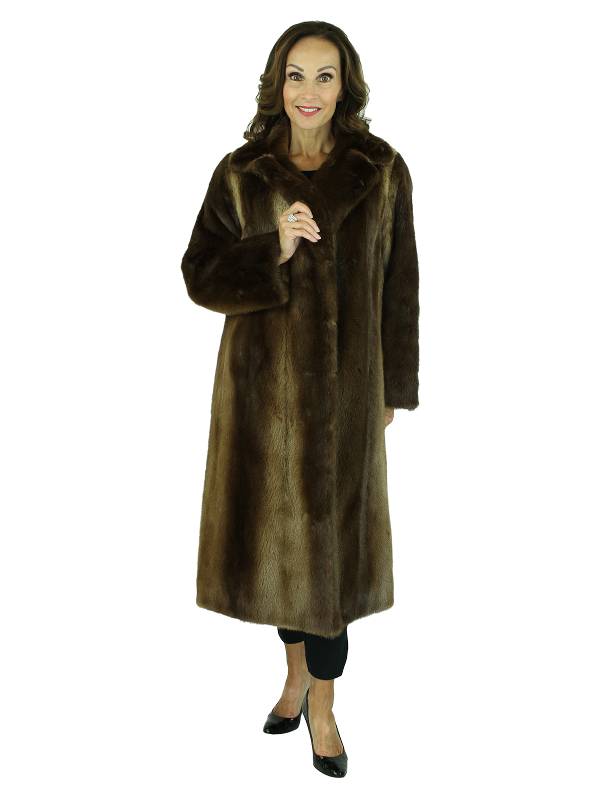 Natural Otter 7/8 Fur Coat -Women's Fur Coat - Small| Estate Furs