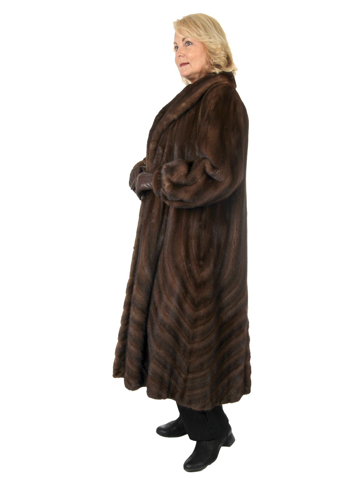 Demi Buff Female Mink Fur Coat w/ Directional Body | Estate Furs