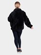 Woman's Paula Lishman Black Sheared Beaver Fur Knit Jacket