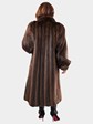 Woman's Medium Tone Long Hair Beaver Fur Coat