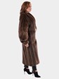 Woman's Medium Tone Long Hair Beaver Fur Coat