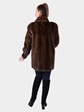 Woman's Mahogany Female Mink Fur Jacket