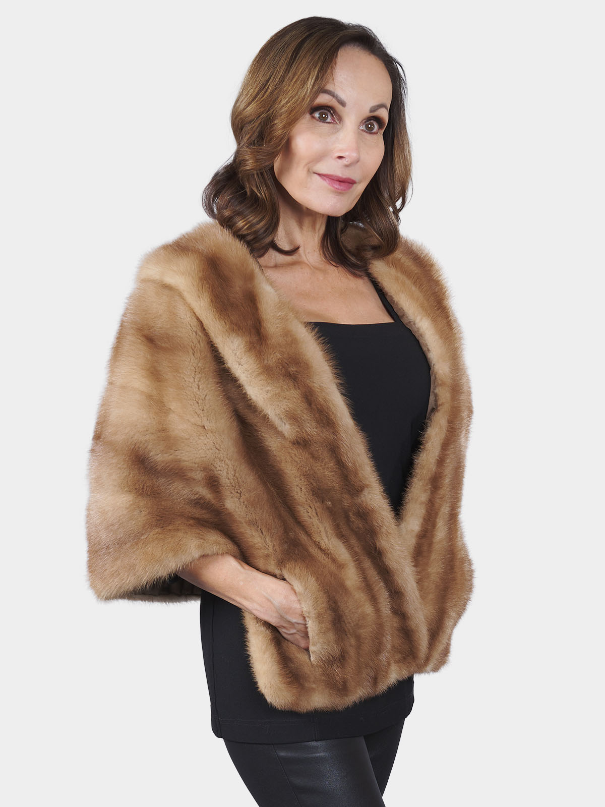 Women's Pastel Mink Fur Stole | Estate Furs