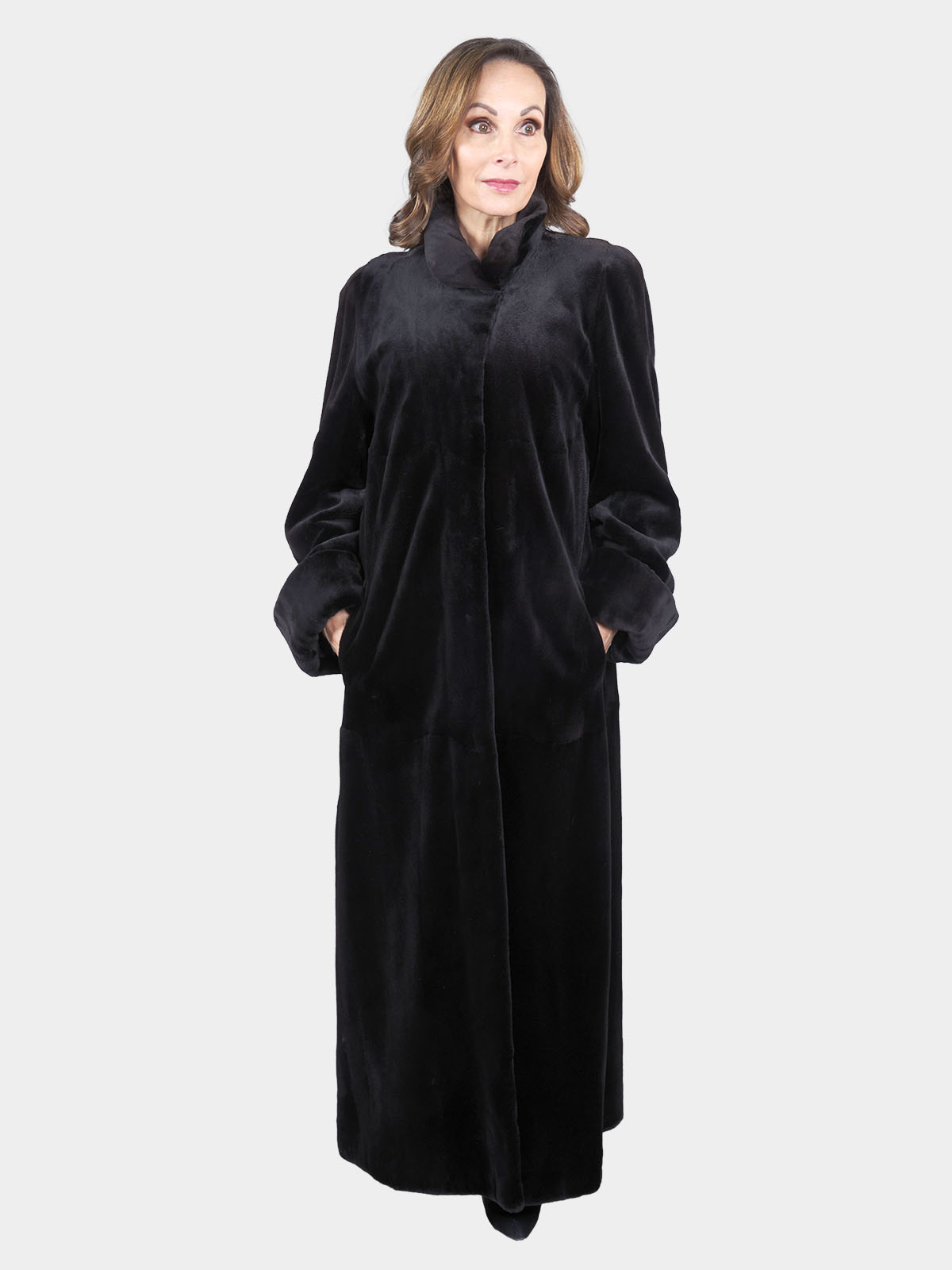 Women's Black Sheared Mink Fur Coat (Medium) | Estate Furs