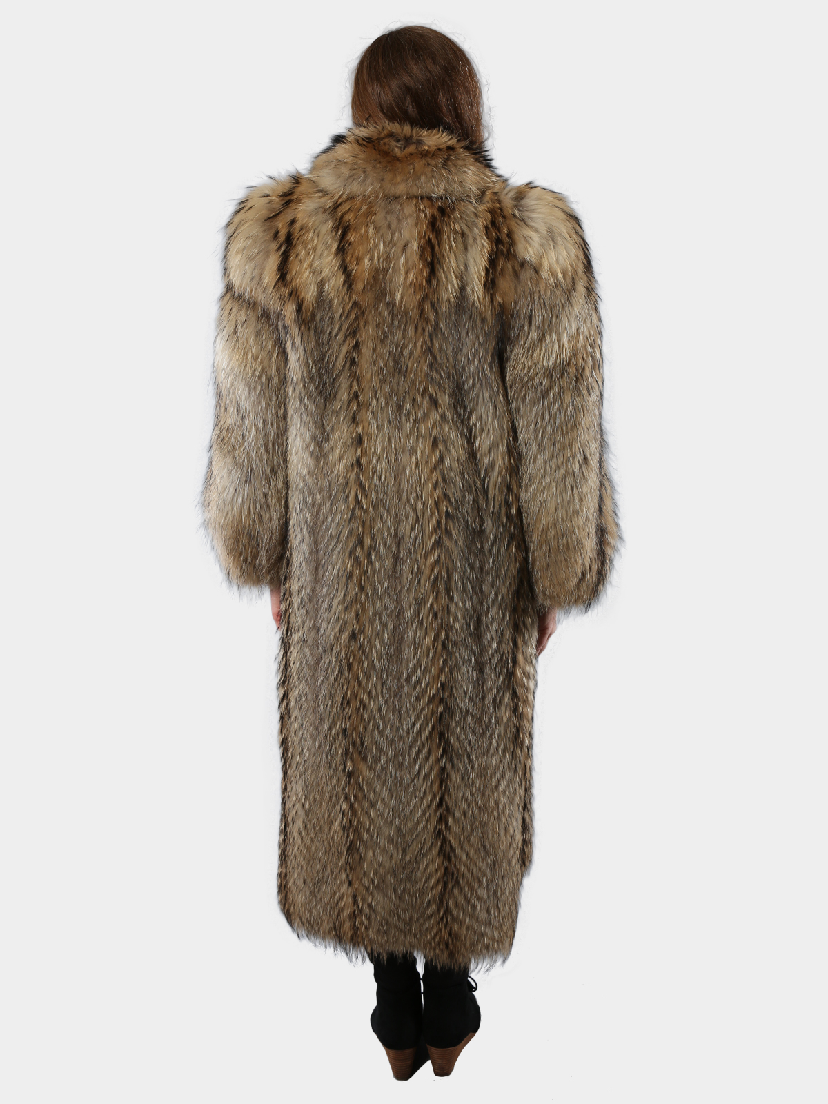 Finn Raccoon Fur Coat Womens Medium Estate Furs 