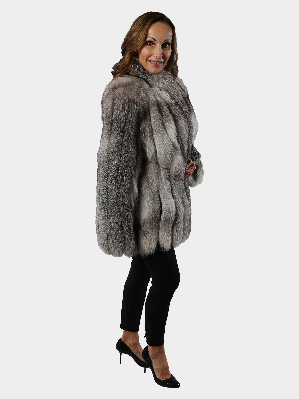 Indigo Fox Fur Jacket (women's Medium) - Estate Furs