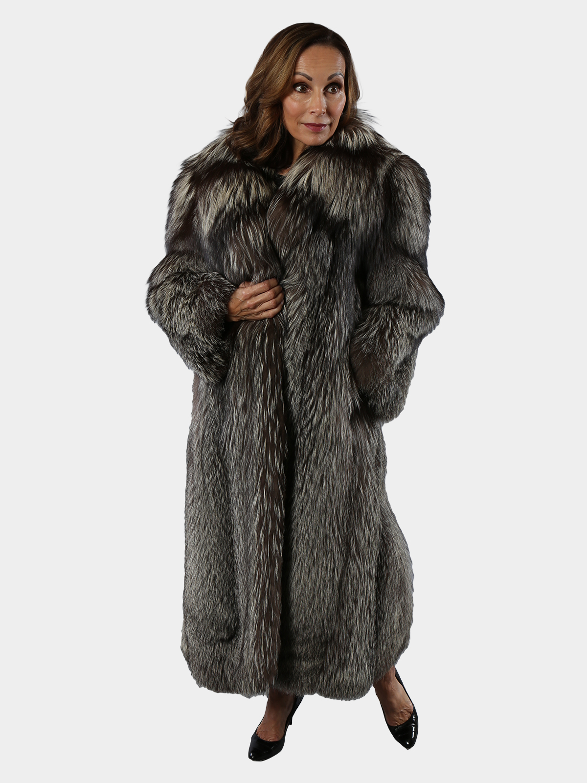 Woman's Christian Dior Silver Fox Fur Coat