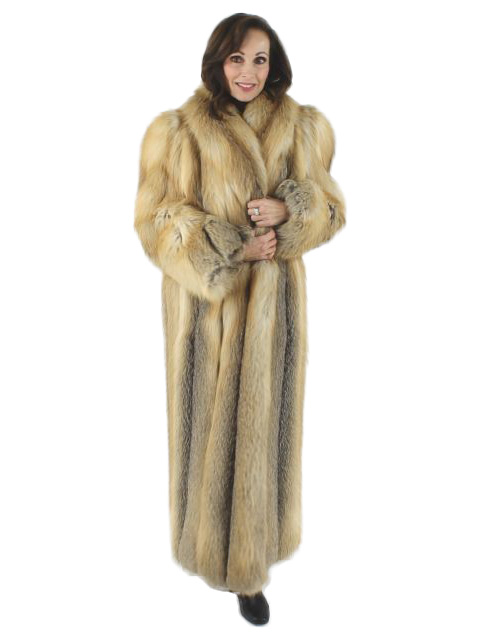 Full Length Golden Isle Fox Fur Coat - Women's Medium | Estate Furs