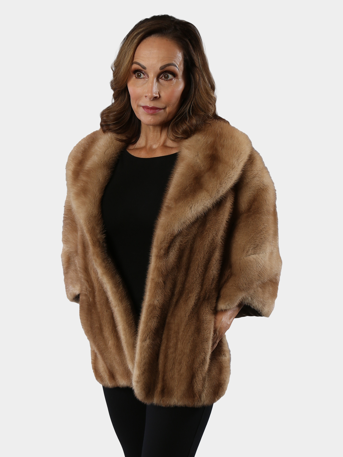 Pastel Mink Fur Stole (Women's Large) - Estate Furs