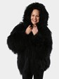 Woman's Black Tibetan Lamb Fur Jacket