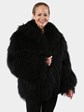 Woman's Black Tibetan Lamb Fur Jacket