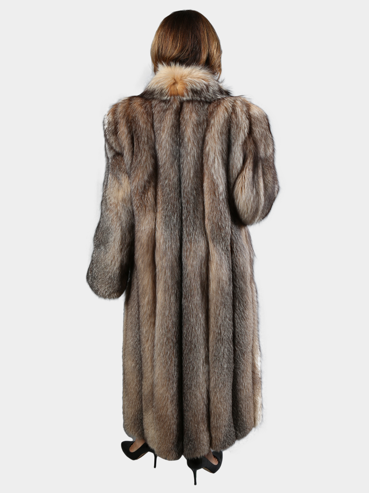 Crystal Fox Fur Coat Womens Small Estate Furs 7564