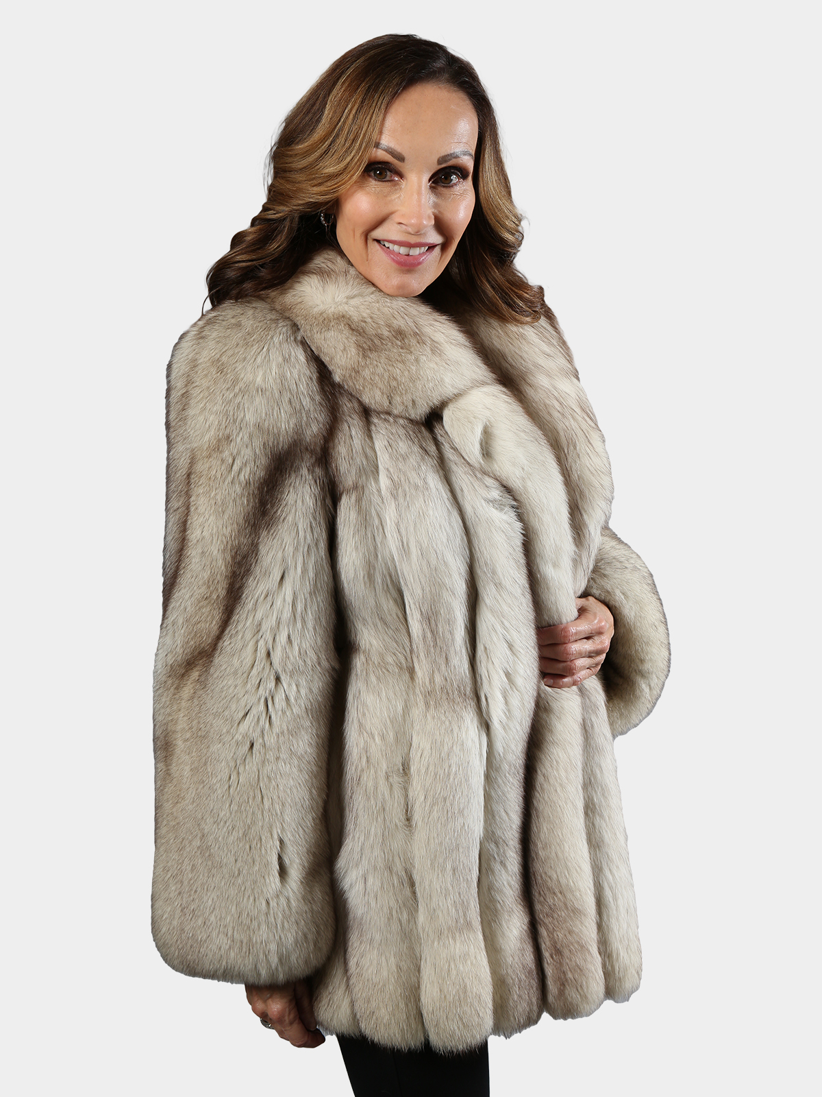 Blue Fox Fur Jacket Womens Small Estate Furs