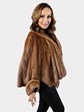 Woman's Vintage Autumn Haze Female Mink Fur Cape