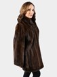 Woman's Mahogany Mink Fur Stroller