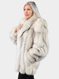 Woman's Blue Fox Fur Jacket